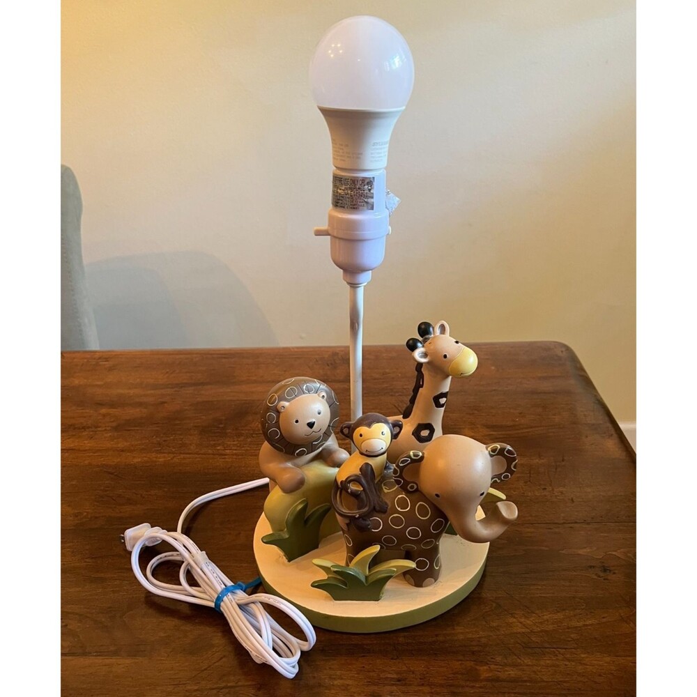Lambs & Ivy Jungle Safari Animal Nursery Table Lamp